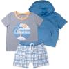 imageHonestBaby unisexbaby 3 Piece Top Short and Headband Set for Infant Baby Boys Girls UnisexSurf Shop Plaid