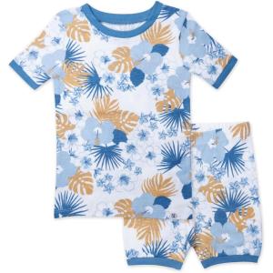 imageHonestBaby 2Pack Short Sleeve Pajamas 100 Organic Cotton for Baby Boys UnisexOahu Oasis