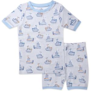 imageHonestBaby 2Pack Short Sleeve Pajamas 100 Organic Cotton for Baby Boys UnisexShips a Hoy