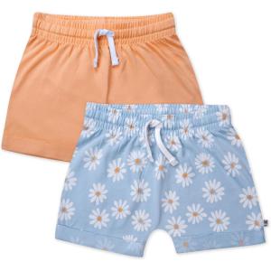 imageHonestBaby Cuffed Short 100 Organic Cotton for Infant Baby and Toddler GirlsDaisy Daze 2pack
