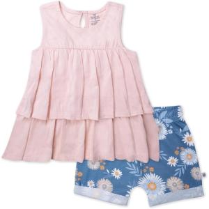 imageHonestBaby unisexbaby 2piece Outfit ampamp Headband Set for Infant Baby and Toddler GirlsAloha Daisy