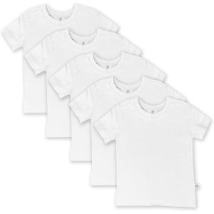 imageHonestBaby unisexbaby 5pack Short Sleeve Tshirts 100 Organic CottonBright White