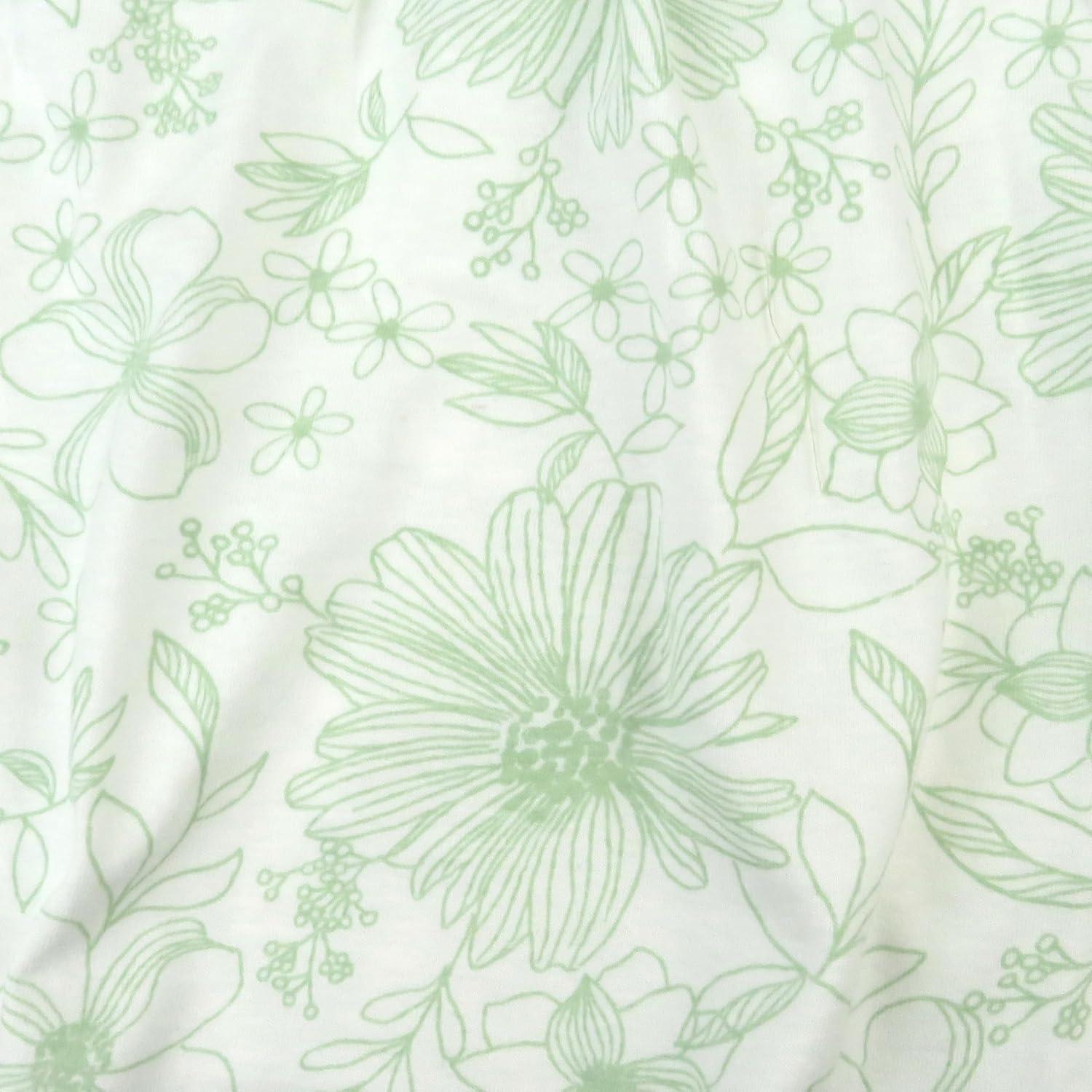 imageHonestBaby Baby Toddler and Little Girls 100 Organic Cotton Puff Sleeve TShirts 5 PackPeach Blossom Floral