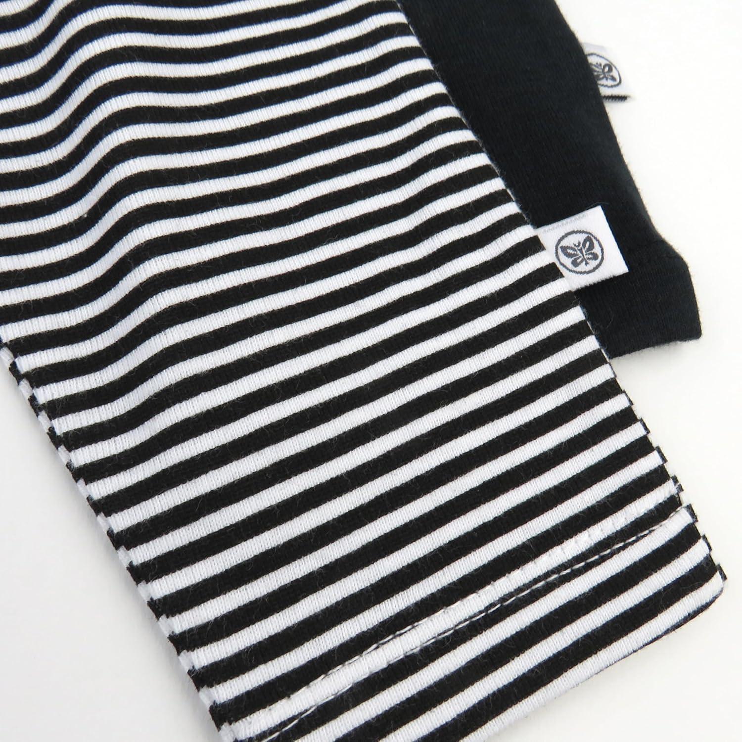 imageHonestBaby Unisex Multipack Harem Pants Roomy Fit Pull on Bottoms 100 Organic Cotton for Baby Boys GirlsFeed Stripe Black