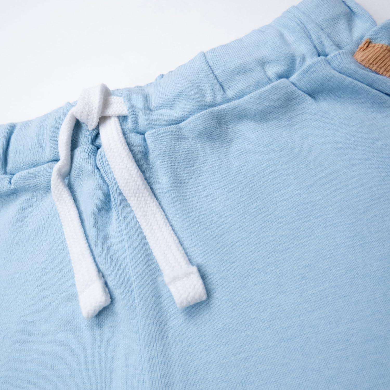imageHonestBaby unisexbaby 2pack Cargo Shorts 100 Organic Cotton for Infant Baby and Toddler Boys GirlsSunset Blue 2pack