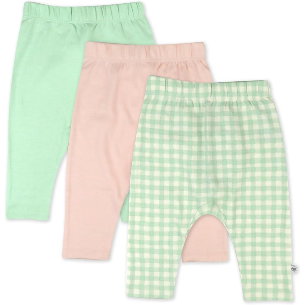 imageHonestBaby Unisex Multipack Harem Pants Roomy Fit Pull on Bottoms 100 Organic Cotton for Baby Boys GirlsBaby Buffalo Check Meadow