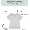 imageHonestBaby 10Pack Short Sleeve TShirts 100 Organic Cotton Baby Toddler Little Kids Boys Girls UnisexBlue Sunrise