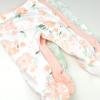 imageHonestBaby 3Pack Footed Pants Roomy Fit Pull on Bottoms 100 Organic Cotton for Infant Baby Boys Girls UnisexPeach Blossom Floral