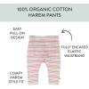 imageHonestBaby Unisex Multipack Harem Pants Roomy Fit Pull on Bottoms 100 Organic Cotton for Baby Boys GirlsWatercolor Stripe Rosewat