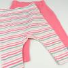 imageHonestBaby Unisex Multipack Harem Pants Roomy Fit Pull on Bottoms 100 Organic Cotton for Baby Boys GirlsWatercolor Stripe Rosewat