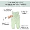 imageHonestBaby babygirls 2piece Outfit Romper ampamp Headband Set for Infant Baby and Toddler GirlsBaby Buffalo Check Meadow