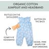 imageHonestBaby babygirls 2piece Outfit Romper ampamp Headband Set for Infant Baby and Toddler GirlsDaisy Daze
