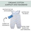 imageHonestBaby babygirls 2piece Outfit Romper ampamp Headband Set for Infant Baby and Toddler GirlsSunrise Stripe