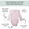 imageHonestBaby babygirls 3 Pack Long Sleeve Side Snap Ruffle Shoulder Bodysuit 100 Organic Cotton for Infant Baby and Toddler Girls