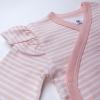 imageHonestBaby babygirls 3 Pack Long Sleeve Side Snap Ruffle Shoulder Bodysuit 100 Organic Cotton for Infant Baby and Toddler Girls