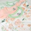 imageHonestBaby babygirls 3 Pack Sleevelss Ruffle Shoulder Tops 100 Organic Cotton for Baby GirlsWhite Peach Blossom Floral