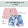 imageHonestBaby babygirls Cuffed Short 100 Organic Cotton for Infant Baby and Toddler GirlsAloha Daisy 2pack