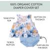 imageHonestBaby babygirls Flutter Tee Tank Top With Ruffle Diaper Cover 100 Organic Cotton for Infant Baby and Toddler Girls2pack Maui Floral