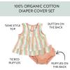 imageHonestBaby babygirls Multipack Dress ampamp Diaper Cover 100 Organic Cotton for Infant Baby and Toddler Boys Girls UnisexSerene Stripe Peach