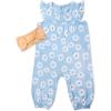 imageHonestBaby babygirls 2piece Outfit Romper ampamp Headband Set for Infant Baby and Toddler GirlsDaisy Daze