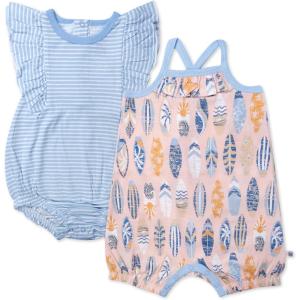 imageHonestBaby Unisex Baby Multipack Strappy Romper Sets and Dresses 100 Organic Cotton for Infant Baby and Toddler Boys Girls Unisex