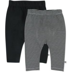 imageHonestBaby Unisex Multipack Harem Pants Roomy Fit Pull on Bottoms 100 Organic Cotton for Baby Boys GirlsFeed Stripe Black