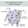 imageHonestBaby Multipack 2Piece Pajamas Sleepwear Pjs 100 Organic Cotton for Infant Baby and Toddler GirlsMaui Floral