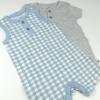 imageHonestBaby Multipack Short Romper Sets and Dresses 100 Organic Cotton for Infant Baby Toddler2pack Baby Buffalo Check Cornflower