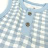 imageHonestBaby Multipack Short Romper Sets and Dresses 100 Organic Cotton for Infant Baby Toddler2pack Baby Buffalo Check Cornflower