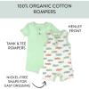imageHonestBaby Multipack Short Romper Sets and Dresses 100 Organic Cotton for Infant Baby Toddler2pack Farm Fleet