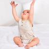 imageHonestBaby Multipack Short Romper Sets and Dresses 100 Organic Cotton for Infant Baby Toddler2pack Pineapple Leaf Khaki