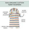 imageHonestBaby babyboys Terry Romper Top Infant Girl UnisexSunrise Stripe