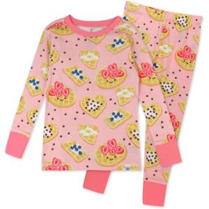 imageHonestBaby Multipack 2Piece Pajamas Sleepwear Pjs 100 Organic Cotton for Infant Baby and Toddler GirlsBreakfast Bonanza