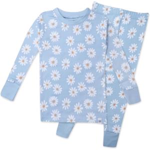 imageHonestBaby Multipack 2Piece Pajamas Sleepwear Pjs 100 Organic Cotton for Infant Baby and Toddler GirlsDaisy Daze