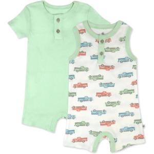 imageHonestBaby Multipack Short Romper Sets and Dresses 100 Organic Cotton for Infant Baby Toddler2pack Farm Fleet