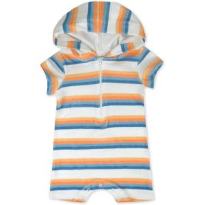 imageHonestBaby babyboys Terry Romper Top Infant Girl UnisexSunrise Stripe