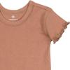 imageHonestBaby Rib Short Sleeve TShirt 100 Organic Cotton for Infant Baby GirlsRoebuck