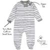 imageHonestBaby Baby Boys Footed Sleep ampamp Play Organic Cotton Pajamas LegacySketchy Stripe