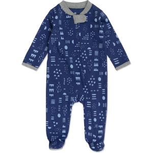 imageHonestBaby Baby Boys Footed Sleep ampamp Play Organic Cotton Pajamas LegacyPattern Play Dark Navy