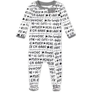 imageHonestBaby Baby Boys Footed Sleep ampamp Play Organic Cotton Pajamas LegacyWords