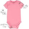 imageHonestBaby 10pack Short Sleeve Bodysuits Onepiece 100 Organic Cotton for Infant Baby Boys Girls UnisexRainbow Girl