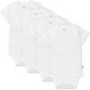 imageHonestBaby unisexbaby 4pack Short Sleeve Bodysuits Onepiece 100 Organic Cotton for Infant Baby Boys Girls Unisex4pack Bright White