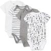 imageHonestBaby unisexbaby 4pack Short Sleeve Bodysuits Onepiece 100 Organic Cotton for Infant Baby Boys Girls Unisex4pack Pattern Play