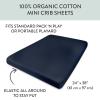 imageHonestBaby Organic Cotton Mini Crib Sheet Gray Heather One Size1 Pack  Dark Navy Mini