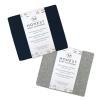 imageHonestBaby Organic Cotton Mini Crib Sheet Gray Heather One Size2 Pack  Dark Navy