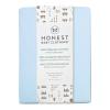 imageHonestBaby Organic Cotton Mini Crib Sheet Gray Heather One Size2 Pack  Light Blue