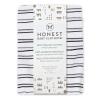imageHonestBaby Organic Cotton Mini Crib Sheet Gray Heather One Size2 Pack  Sketchy Stripe