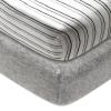 imageHonestBaby Organic Cotton Mini Crib Sheet Gray Heather One Size2 Pack  Sketchy Stripe