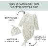 imageHonestBaby 2Pack Sleeper Gowns Layette Sets 100 Organic Cotton for Newborn Baby Boys Girls UnisexLight Zanzibar Zebra