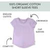 imageHonestBaby Multipack Short Sleeve TShirt Tee 100 Organic Cotton Infant Baby Toddler Little Kids Boys Girls UnisexDusty Purple